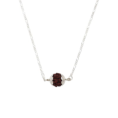 Sterling Silver Chain with Rudraksham Pendent