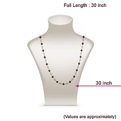 Silver tied Sphatik & Rudraksha Mala/Chain Silver tied Sphatik & Rudraksha Mala/Chain