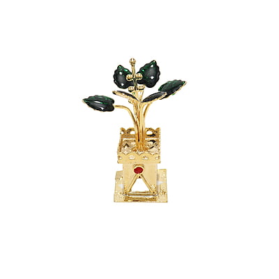 Silver Tulasi Madam / Tulsi Plant (Gold Plated)