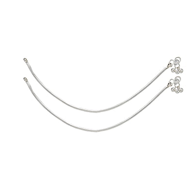Sterling Silver Paayal Anklet | plain Design silver Kolusu for Women and Girls