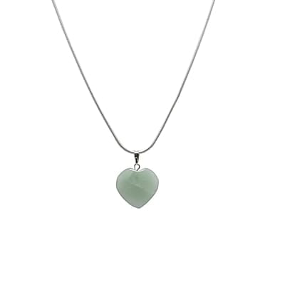 Sterling Silver Rope Chain with Quartz Heart Shape Pendant Sterling Silver Rope Chain with Quartz Heart Shape Pendant
