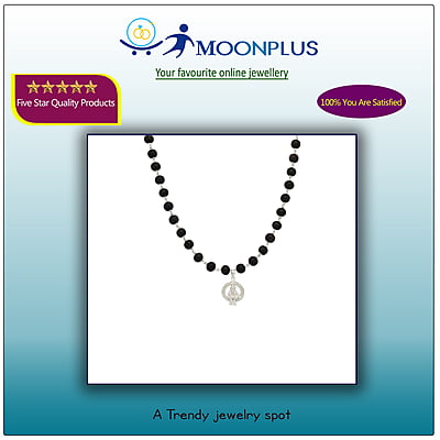 Silver Tied Wooden Beads ebony Mala (Black)with Ayyappan Pendant Silver Tied Wooden Beads ebony Mala (Black)with Ayyappan Pendant