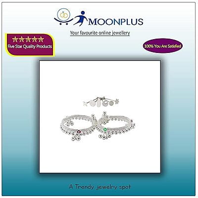 Silver Gift set for Baby (Anklets/Pattani design kolusu, Bindhi/PottuKit)