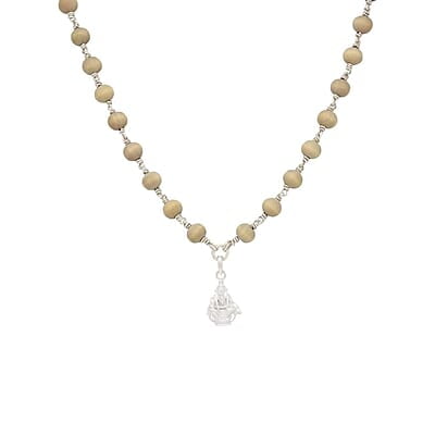 Silver Tied Tulsi Mala with Ayyappan Swamy dollar
