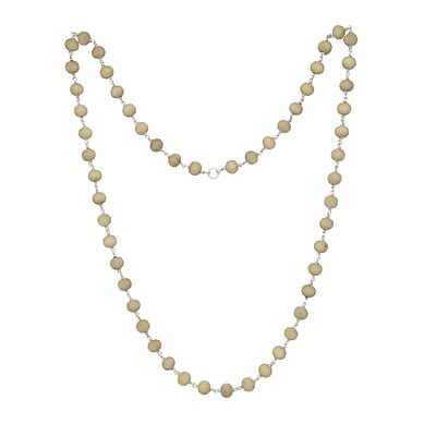 Silver Tied Tulsi Mala/Chain For Men