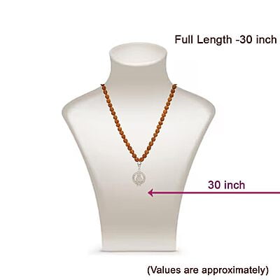 Rudraksha Mala/Chain with Sterling Silver Iyyappan Pendent/Dollar