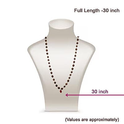 Rudraksha mala silver with pendant/Dollar for men Rudraksha mala silver with pendant/Dollar for men
