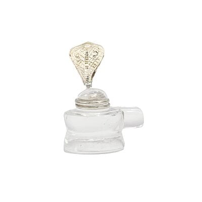 Spatik Linga with Silver Naga Idol