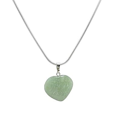 Sterling Silver Rope Chain with Quartz Heart Shape Pendant Sterling Silver Rope Chain with Quartz Heart Shape Pendant