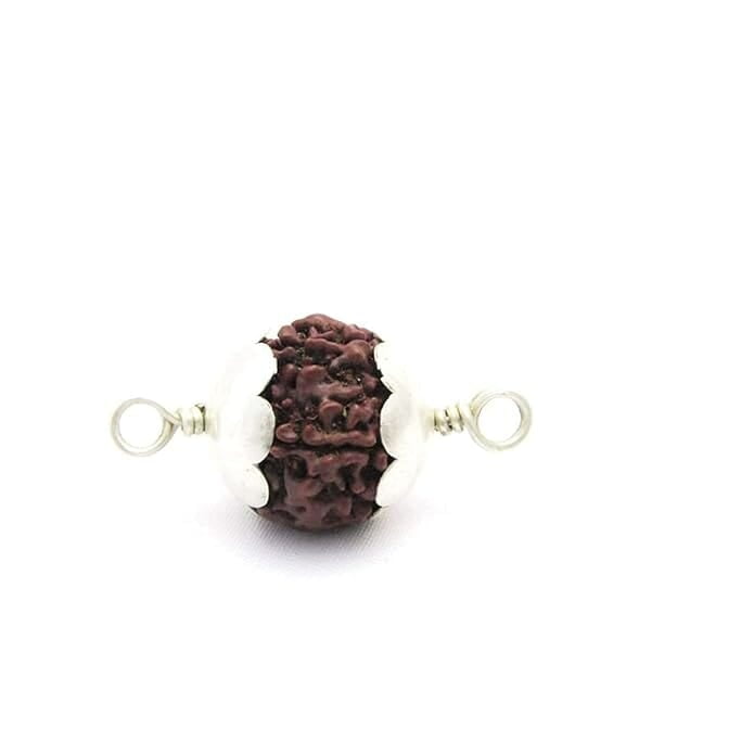 Rudraksha Pendant/Sterling Silver Caped Pendant Rudraksha Pendant/Sterling Silver Caped Pendant