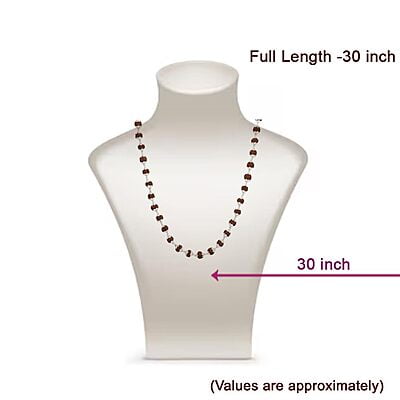 Silver Caped Rudraksha Mala/Chain
