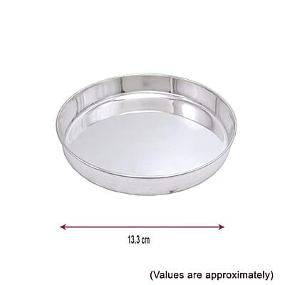 Silver Plain Plate for Pooja,Home (13.3CM) Silver Plain Plate for Pooja,Home (13.3CM)
