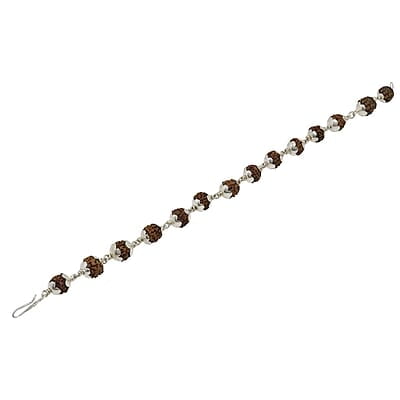 Silver Capped Rudraksha Bracelet Silver Capped Rudraksha Bracelet