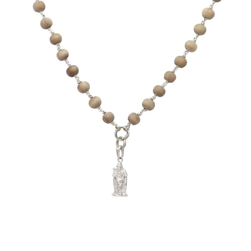 Silver Tied Tulsi Mala/Chain with murugan pendant Silver Tied Tulsi Mala/Chain with murugan pendant