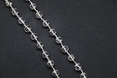 Silver Caped Spatik Mala/Chain Silver Caped Spatik Mala/Chain