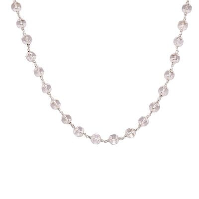 Silver Caped Spatik Mala/Chain Silver Caped Spatik Mala/Chain