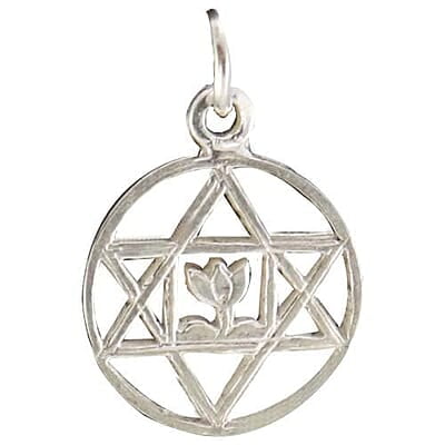 Sterling Silver Traditional Star Lotus Pendant