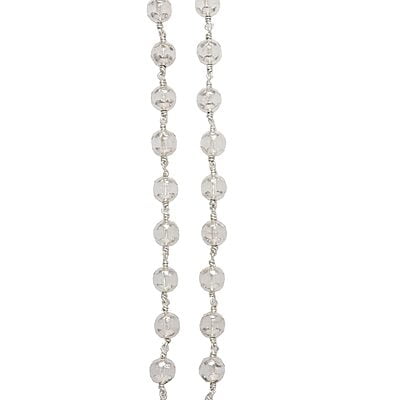 Silver Caped Spatik Mala/Chain Silver Caped Spatik Mala/Chain