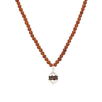 Rudraksha Mala/Chain with Rudraksha Pendent/Dollar Rudraksha Mala/Chain with Rudraksha Pendent/Dollar