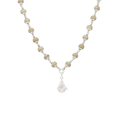 Silver caped Tied Tulsi Mala with God Ayyappan Pendan