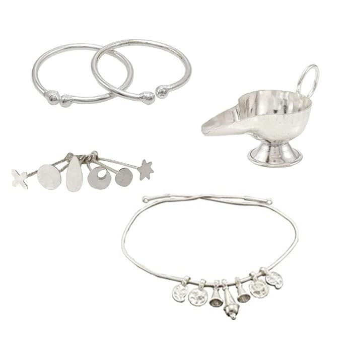 terling silver Gift set for Born Babies-(Anklet/Kolusu, Hip chain terling silver Gift set for Born Babies-(Anklet/Kolusu, Hip chain