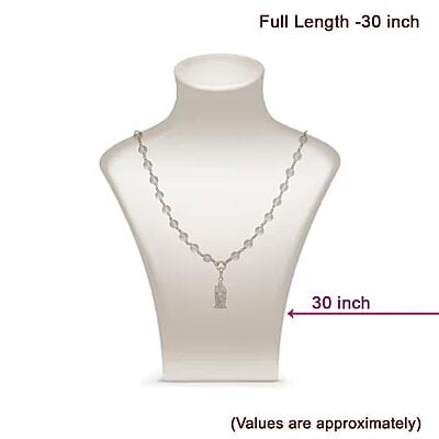 Silver Tied Spatik Mala with Murugan Pendent/Dollar Silver Tied Spatik Mala with Murugan Pendent/Dollar