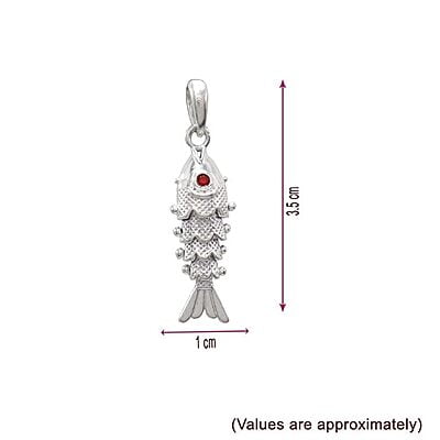 Sterling Silver Chain with Fish Pendant for Men