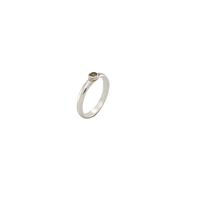 Sterling Silver Yellow Sapphire Ring-Kanagapushparagam Sterling Silver Yellow Sapphire Ring-Kanagapushparagam