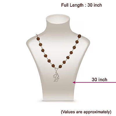 Rudraksha Mala with Lord Murugan Om Dollar Pendant Rudraksha Mala with Lord Murugan Om Dollar Pendant