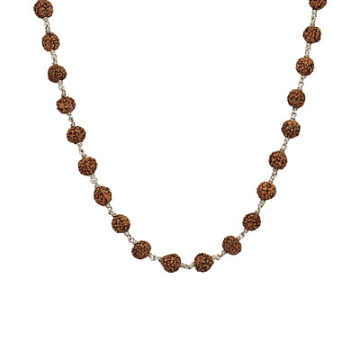 Silver Tied Rudraksha Malai/Chain