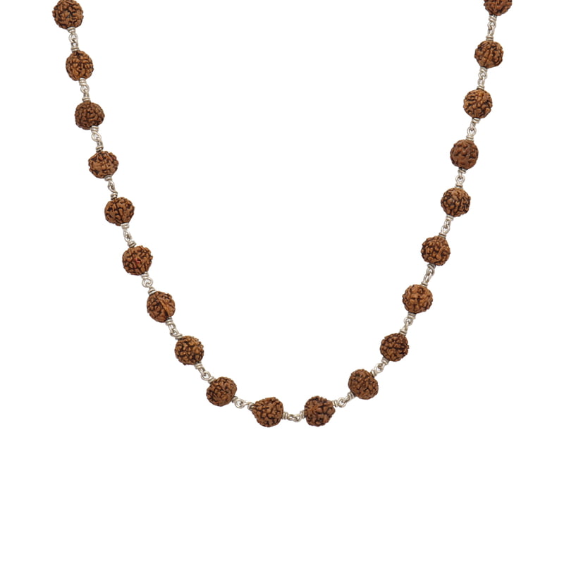Silver Tied Rudraksha Malai/Chain Silver Tied Rudraksha Malai/Chain