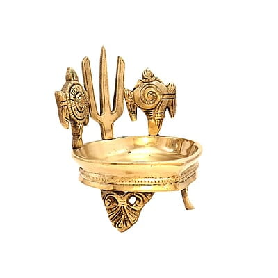 Brass Shankh Chakra Namah Design Diya Brass Shankh Chakra Namah Design Diya