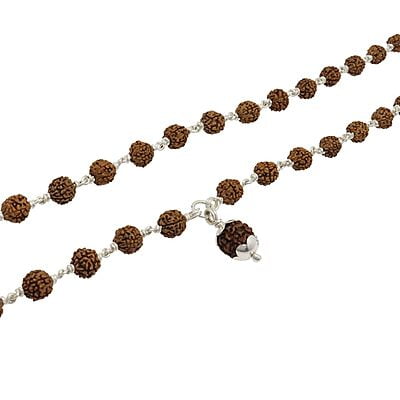 Silver Tied Rudraksha Mala Silver Tied Rudraksha Mala