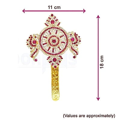 God Ornament Perumal Face/Mugam with Lotus Crown/Kireedom and Chank Chakra God Ornament Perumal Face/Mugam with Lotus Crown/Kireedom and Chank Chakra