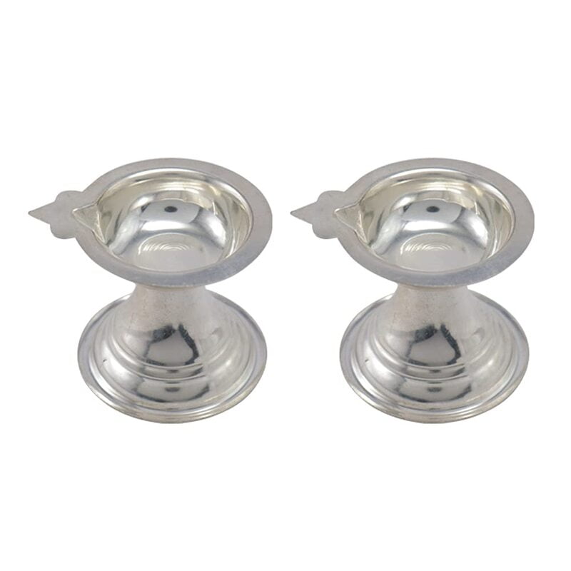 Traditional Silver Diya Sets Traditional Silver Diya Sets