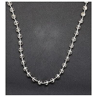 Silver Caped Spatik Mala/Chain Silver Caped Spatik Mala/Chain