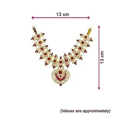 Gold Plated Varalakshmi Stone Face/Mugam with Atiigai/Necklace Gold Plated Varalakshmi Stone Face/Mugam with Atiigai/Necklace