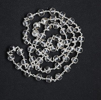 Silver Caped Spatik Mala/Chain Silver Caped Spatik Mala/Chain
