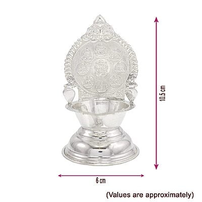 Silver Astalakshmi Diya