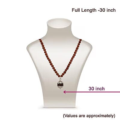 Rudraksha Mala/Chain with Rudraksha Pendent/Dollar Rudraksha Mala/Chain with Rudraksha Pendent/Dollar