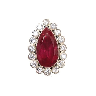 God Ornament Red and White stone bindi