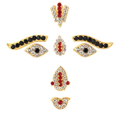 God Face Ornament - Eye, Eye brow, Thilak God Face Ornament - Eye, Eye brow, Thilak