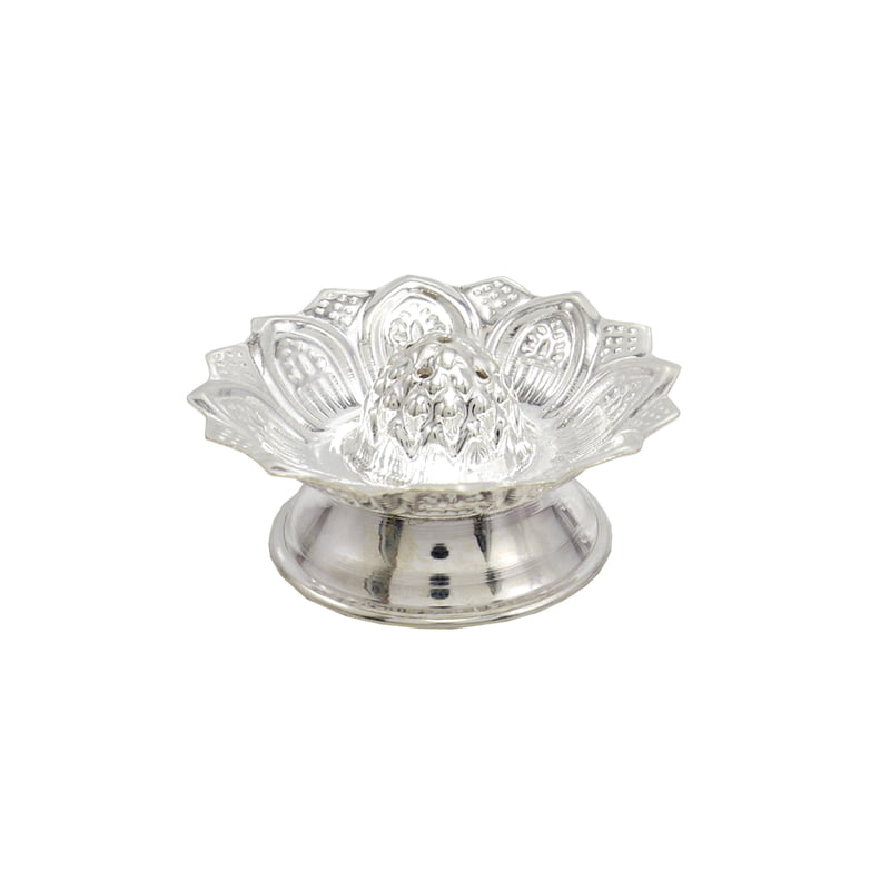 Silver Lotus Agarbatti Stand