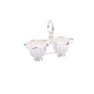 Silver Haldi Kumkum Holder