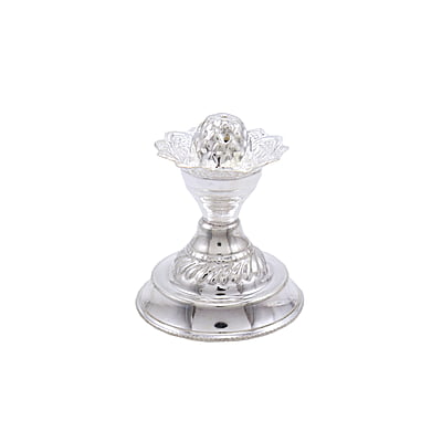 Silver Lotus Agarbatti Stand 18g