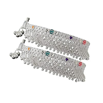 Sterling Silver Anklet, Kolusu for Girls Sterling Silver Anklet, Kolusu for Girls