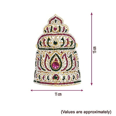 God Ornament Perumal Face/Mugam with Lotus Crown/Kireedom and Chank Chakra God Ornament Perumal Face/Mugam with Lotus Crown/Kireedom and Chank Chakra