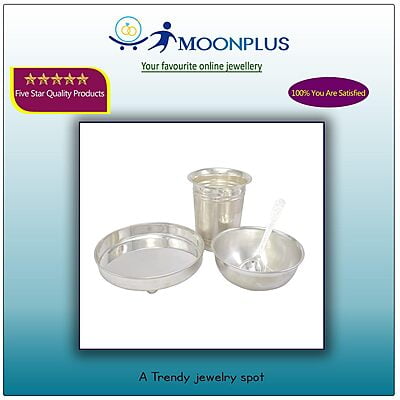 Silver Bowl, Spoon, Glass and Plate Silver Bowl, Spoon, Glass and Plate