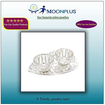 Silver Betel Leaf Haldi Kumkum Plate