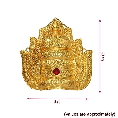 Gold Plated Leaf Amman Crown for Pooja Gold Plated Leaf Amman Crown for Pooja